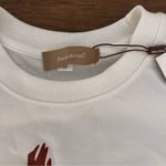 Book Reader Girl Pullover Sweatshirt White Size M Photo 5