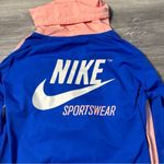 Nike  Pink & Blue Retro Cowl Neck Pullover Windbreaker Jacket Photo 11