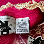 STORYBOOK KNITS Vintage Henna Floral Pink Cardigan W/ Embroidery Medium‎ NWT Photo 9