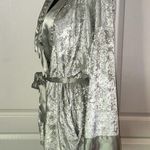 Victoria's Secret 90s VTG LIGHT GREEN CRUSHED VELVET SATIN ROBE Photo 2
