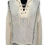 Scotch & Soda | XS | Maison Scotch Natural Loose Knit Lace-Up Hooded Sweater Photo 0