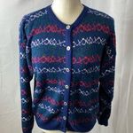 York Fair by Seiferts cardigan sweater medium Blue Photo 0