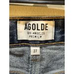 AGOLDE QUINN HI RISE MINI SKIRT Medium Wash RAW CUT HEM 27 Photo 6