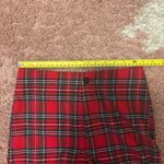 Brandy Melville NWT  John Galt Red Blue Green Plaid High Rise Kim Pants Christmas Photo 4