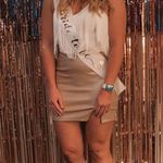 Pink Mini Skirt Faux Leather Size M Photo 1