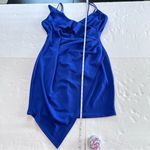 Lulus Keep on Flourishing Blue Ruffled Asymmetrical Bodycon Dress XL Photo 7