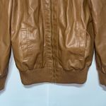 Maternity Faux Leather Vintage Full Zip Jacket Medium Tan Size undefined Photo 9