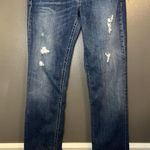 Gap 1969 Gap Jeans Womens 6 28R Blue Real Straight Destructed Distressed Denim Photo 0