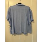 Bar III  Button-Up Short Sleeve‎ Terry Camp Shirt Blue Whisper 2X Photo 4