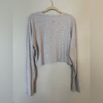 Aerie Offline Ribbed Cropped Long Sleeve Gray Top Size XXL Photo 6