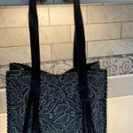 Kenzo Tote Denim Blue and White Patterned Tote Bag with Denim Sneakers. Size 38 Black Photo 3