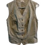 Vtg Castro Vest Waistcoat Olive Army Green 90s Women’s Sz Closer To US S Grunge Photo 0