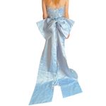 Faeriesty mermaid prom gown with detachable bow Blue Photo 12
