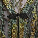 Vintage Valenti Sheer Ornate Filagree Jacket / Cover Up Size M Green Size M Photo 5