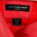 Saint Tropez West  2X linen jacket shacket coral plus office casual vacation Photo 5