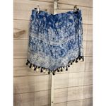 Hayden Brand New  Women's Large Blue White Boho Tassle Shorts Floral Photo 3