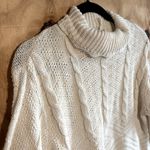 High Sierra Vintage  Knit 100% Cotton White Turtleneck Sweater Sz M Photo 1