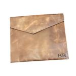 Etsy BB engraved initials 13x10 leather laptop sleeve envelope style flap closure Photo 7