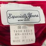 Vintage 80s Velvet Dress Belted A Line Ruched Puff Sleeve Hot Pink Womens XS Photo 9