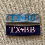 Texas Bluebonnets TXBB Cotton Stretchy Headbands Hair Accessories Blue Grey NWOT Gray Photo 0