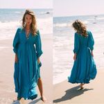 Free People  Just Like Paradise Maxi Dress Blue Moon XS Bohemian Ethereal Beach Photo 1