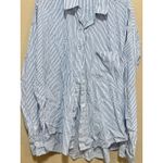 Abercrombie & Fitch  Womens Blue White‎ Striped Cotton Oversized Shirt S Photo 3
