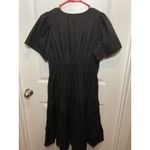 Women’s Dress Black Medium Peasant‎ Ruffled Hailey & Co Boho Work Party Office Photo 4