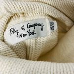 VINTAGE 90s BKG White Chunky Knit Boxy Turtleneck Sweater Size L Photo 7