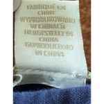 Saint Tropez West St Tropez West 100% Linen A-Line Midi Skirt Navy Blue Size M with Pockets Photo 3