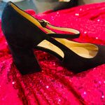 Unisa Black Suede Women's High Heel Shoes With Strap Photo 3