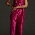 Anthropologie Hutch Satin Bow-Tie Jumpsuit NEW Size Medium Photo 0