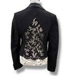 Karen Millen  Size 8 Black Lace Detail Tailored Cropped Blazer Jacket Photo 1