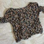 Love Squared Medium Cotton Floral Button Up Blouse Photo 1