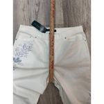 Ralph Lauren Floral Embroidered White Denim Bootcut Jeans Photo 4