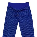 Blue Checked Butt Lifting ~ Tummy Control Yoga Leggings Pants ~ XL Photo 2
