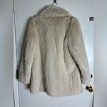 Mango NWT Oversize Faux-Fur Coat Jacket Beige Sz L Photo 1