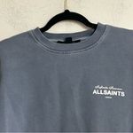 All Saints Etta Soleil Oversized Crewneck Sweatshirt Flint Stone Blue Sze Medium Photo 4