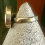 Turquoise & Coral Inlay Brass Adjustable Ring Blue Photo 3