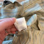 Akris  Women’s Green Blue Striped Short Sleeve Cashmere Silk Sweater Size 10 Photo 5