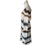 Lucky Brand NWT   Geometric Cardigan Sweater Dress In Cream/black /Tan 1X Photo 4