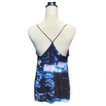 Milly 3/$20  Bella City Scape Satin spaghetti V-neck Top made in USA Photo 2