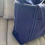 L.L.Bean Vintage RARE navy blue Boat and Tote bag cotton preppy nautical USA Photo 1