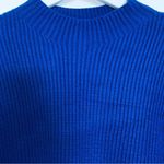 Central Park West NWT Area Stars Blue Green & Black Color Block Mock Neck Knit Oversized Sweater M Photo 2