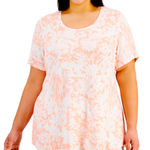 JM Collection Plus Size Floral Printed Short Sleeve Top Photo 0