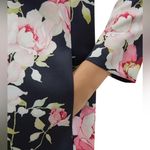 HOBBS London Rita Rose coat Floral navy spring dress size 12 snap Pink Photo 5