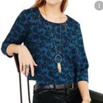 Urban Outfitters PIns & Needles Blue Black Floral Cropped Top Size XS New Photo 1