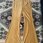 Double Zero Tan Corduroy Flare Soft Pants Photo 0