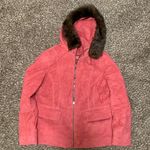 L.L.Bean Salmon color women peacoat with removable fur size MEDIUM EUC Photo 0