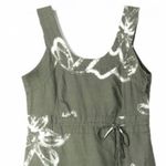 Lole ' Khaki Green Tie Dye Flowers Sleeveless Linen Blend Dress ~ Women's Size 8 Photo 3