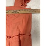 Entro  Flutter Sleeve V-Neck Tiered Mini Dress Cotton Orange Women's Size Large Photo 2